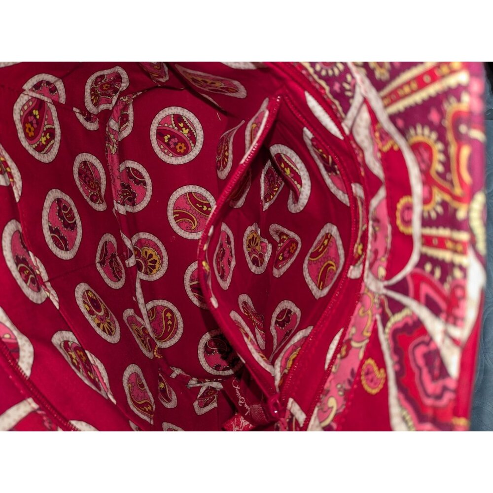 Vera Bradley Rosie Posies Sweetheart Shoulder Bag Red Pink - Picture 12 of 16